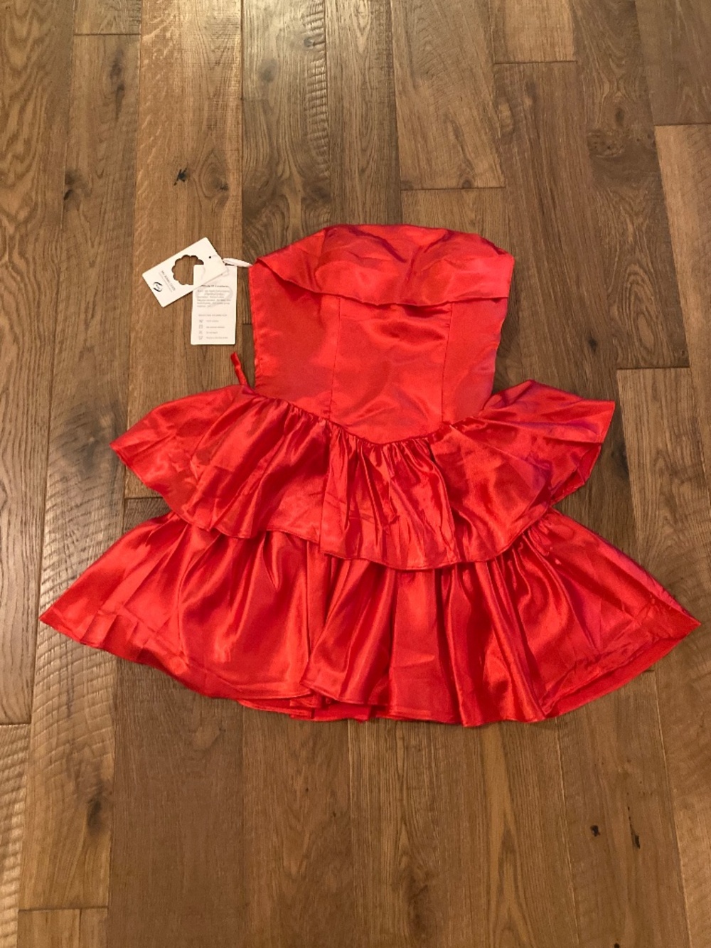 NWT MXC Short Removable Straps Red Prom Dress with Corset Back SZ 0